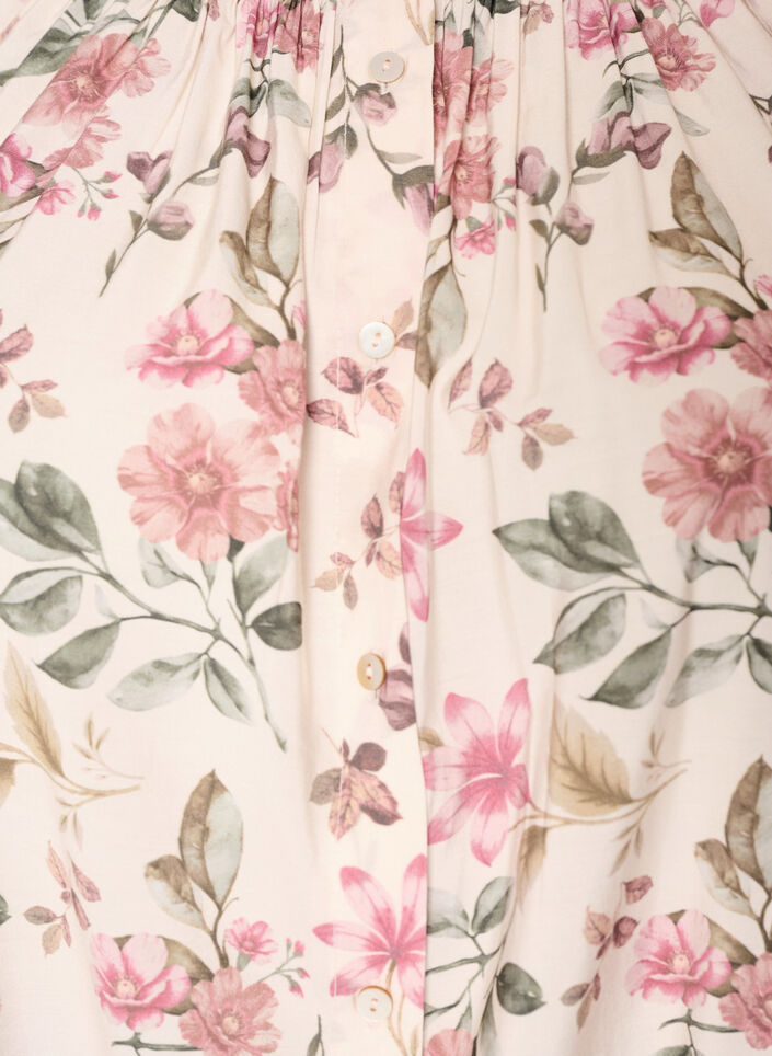 A-lijn tuniek in viscose met 3/4 mouwen, Vanille, Packshot image number 2