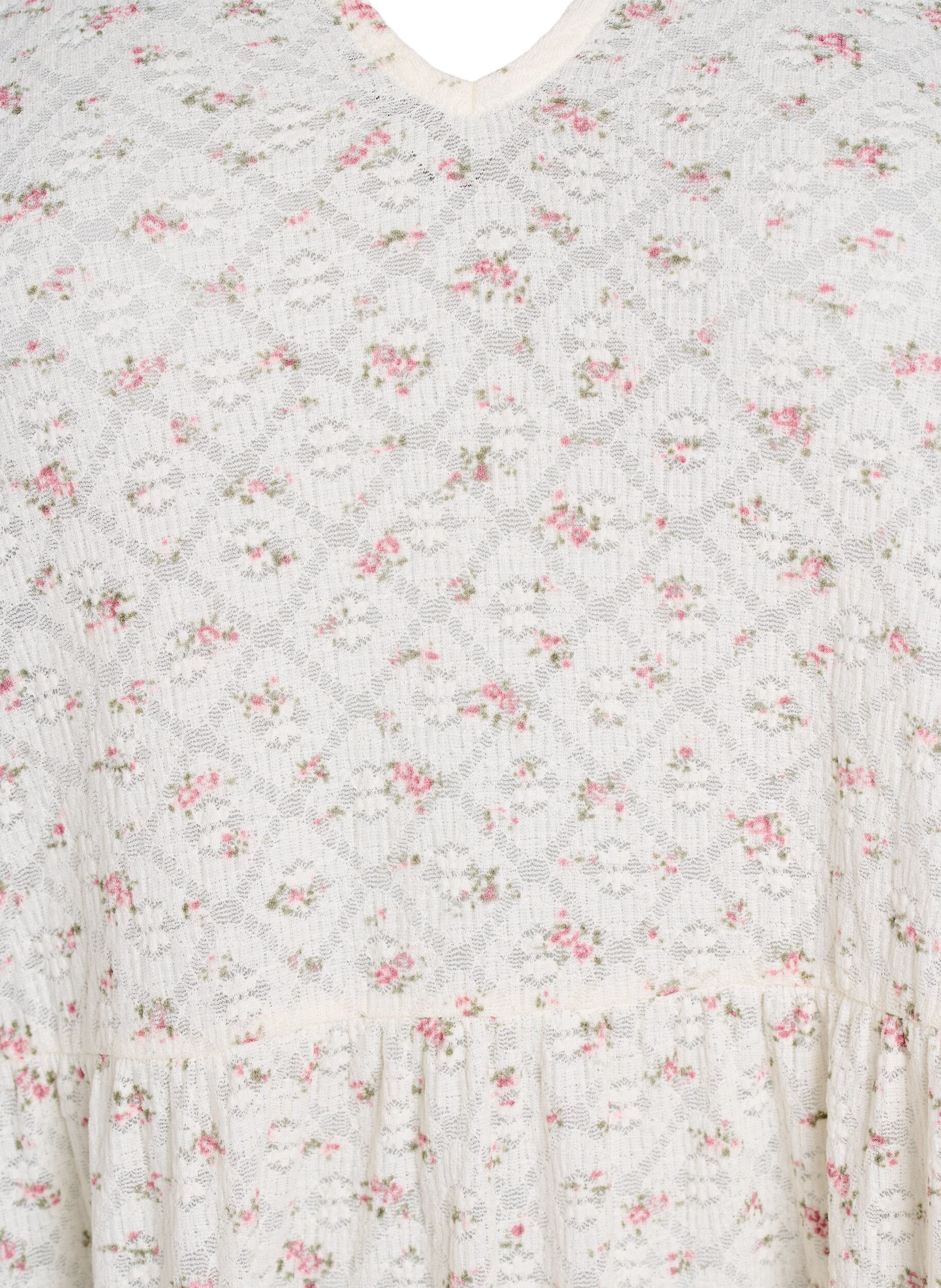 ZizziKorte A-lijn jurk met 1/2 mouwen, Wit, Packshot image number 2