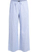 Losse seersucker-pyjamabroek met hoge taille, Blauw, Packshot image number 0