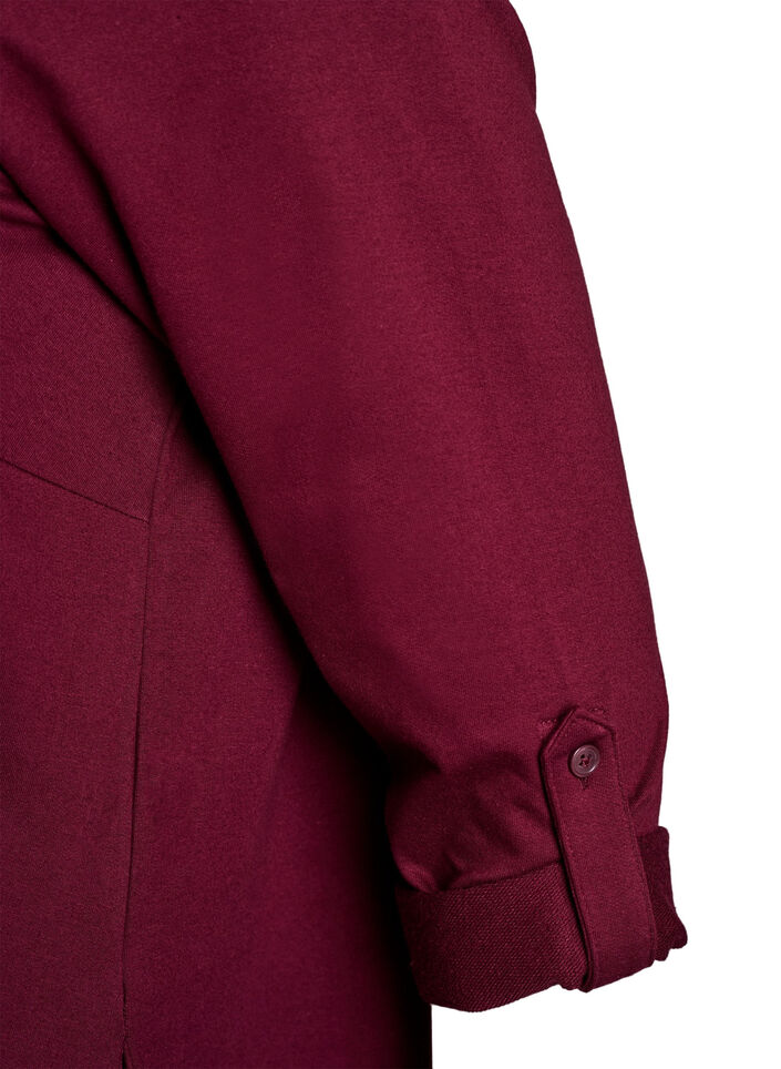 Ballonjurk met zakken, Donker Bordeaux, Packshot image number 3