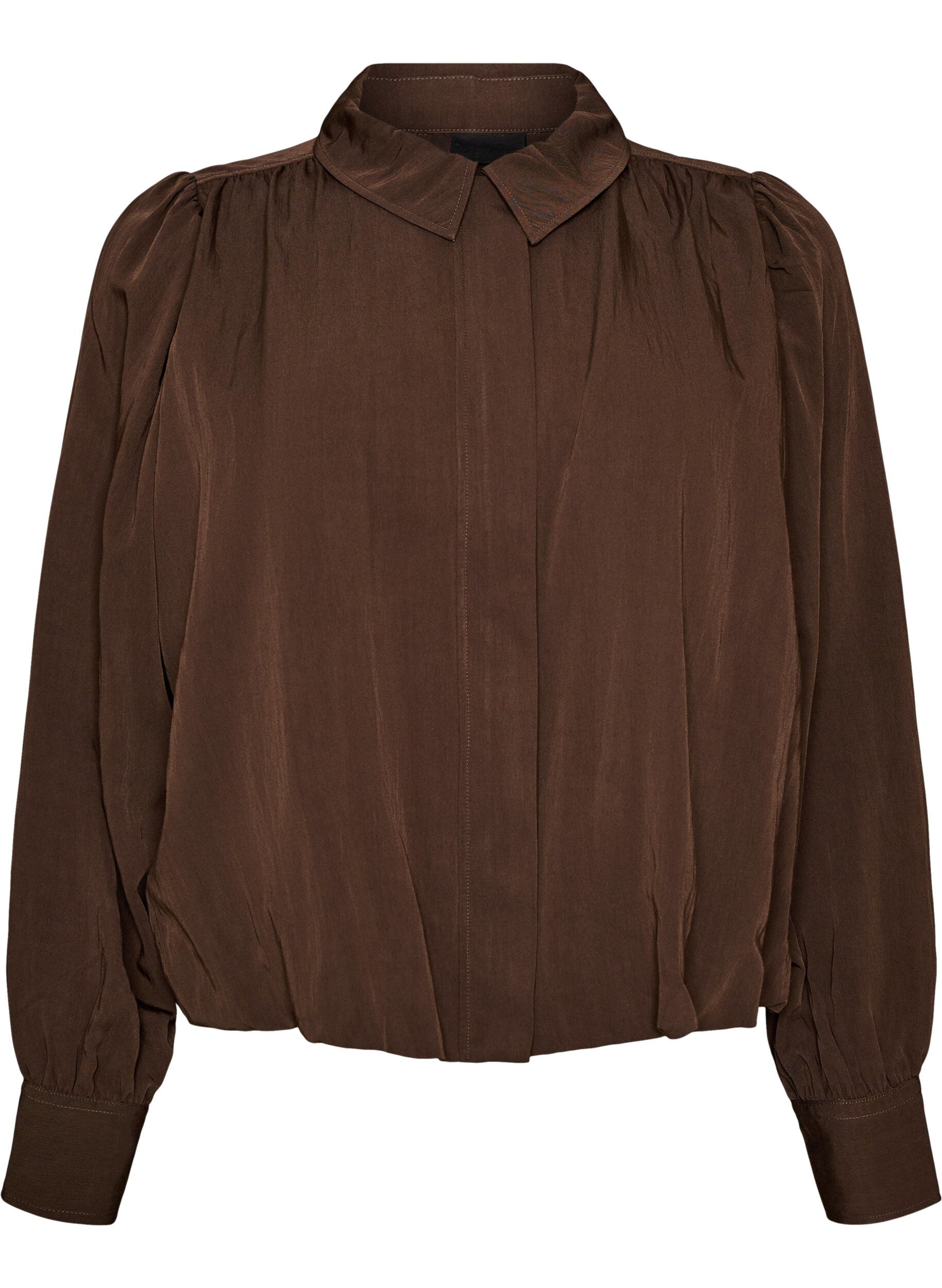 Shirt met ballonvorm en onzichtbare ritssluiting