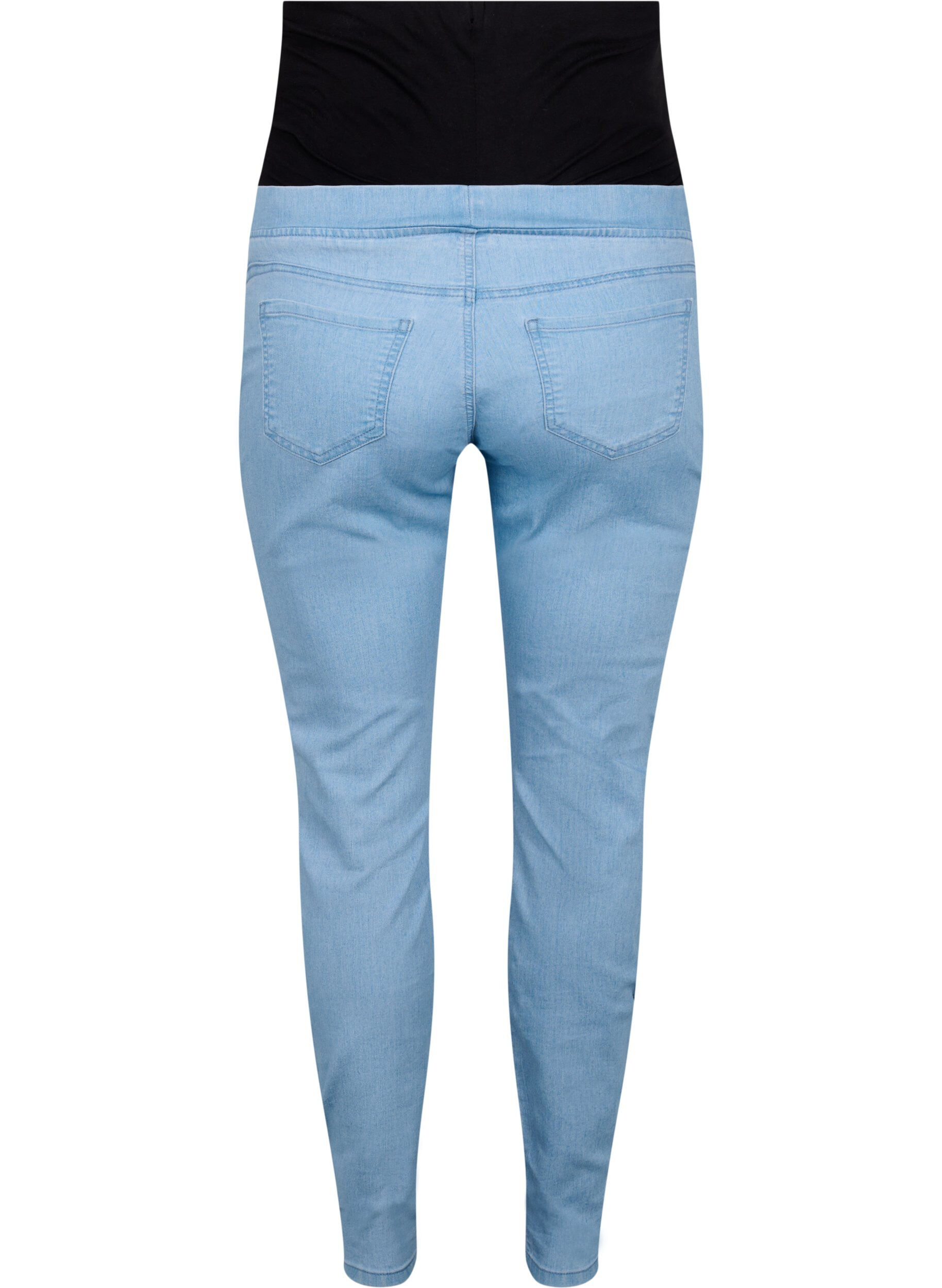 ZizziZwangerschapsjeggings met achterzakken, Blauw, Packshot image number 1