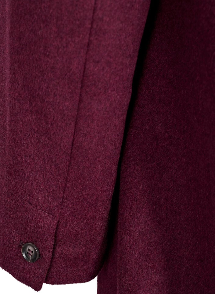 Wollen jas met dubbele knoopsluiting, Maroon Banner Mel., Packshot