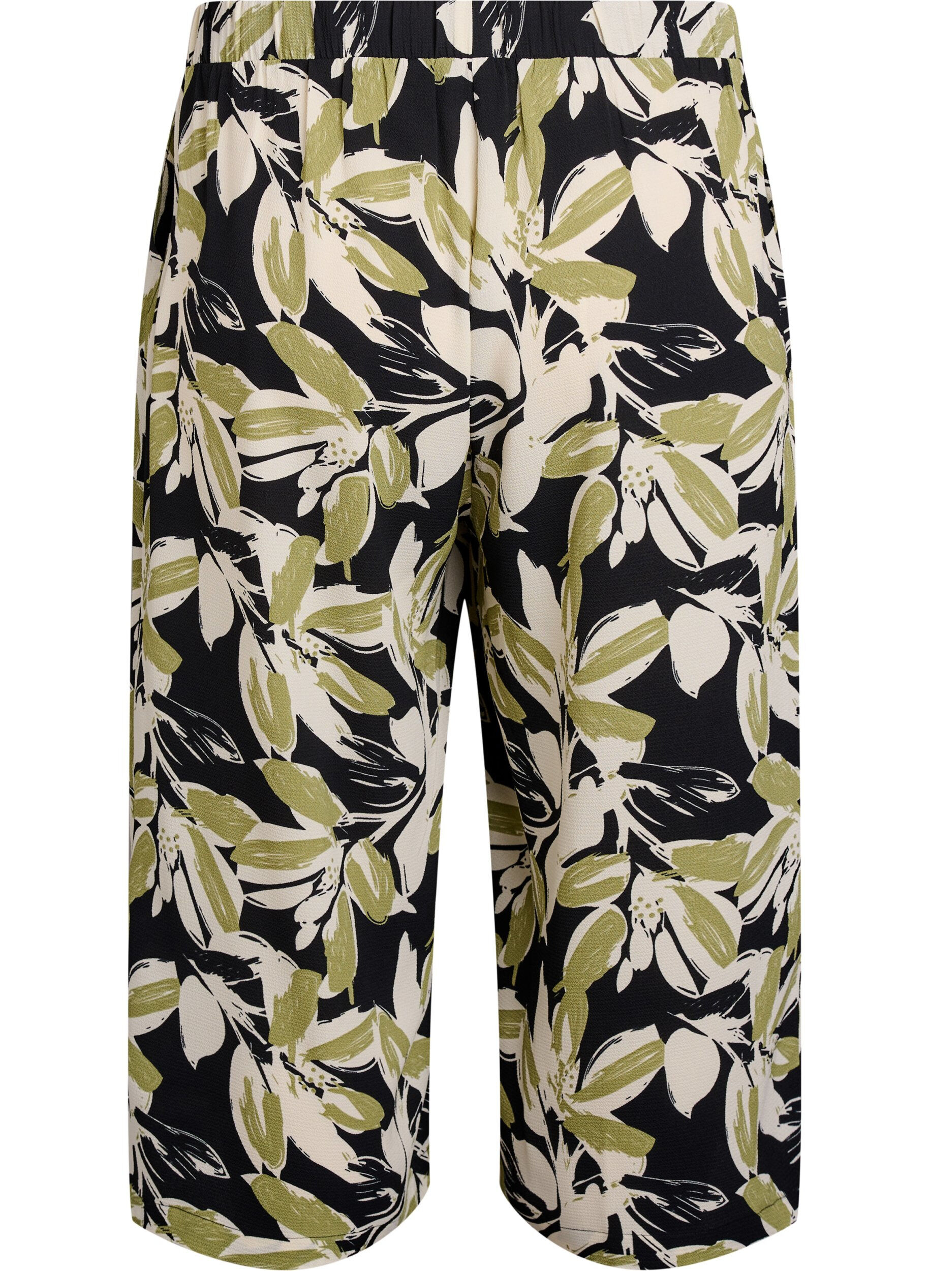 ZizziCulotte broek met print, Zwart, Packshot image number 1
