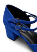 Wide fit - Pumps met dubbele banden, Blauw, Packshot image number 3