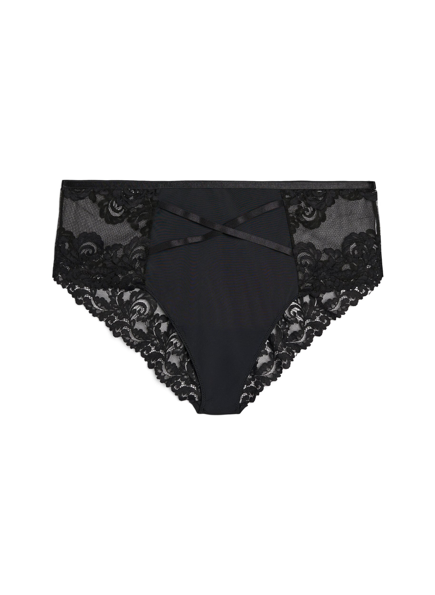 Hipster slip van kant met gekruist detail