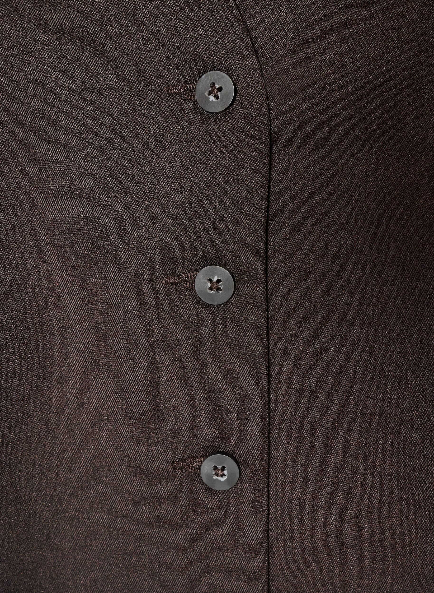 ZizziGilet met knoopsluiting, Bruin, Packshot image number 2