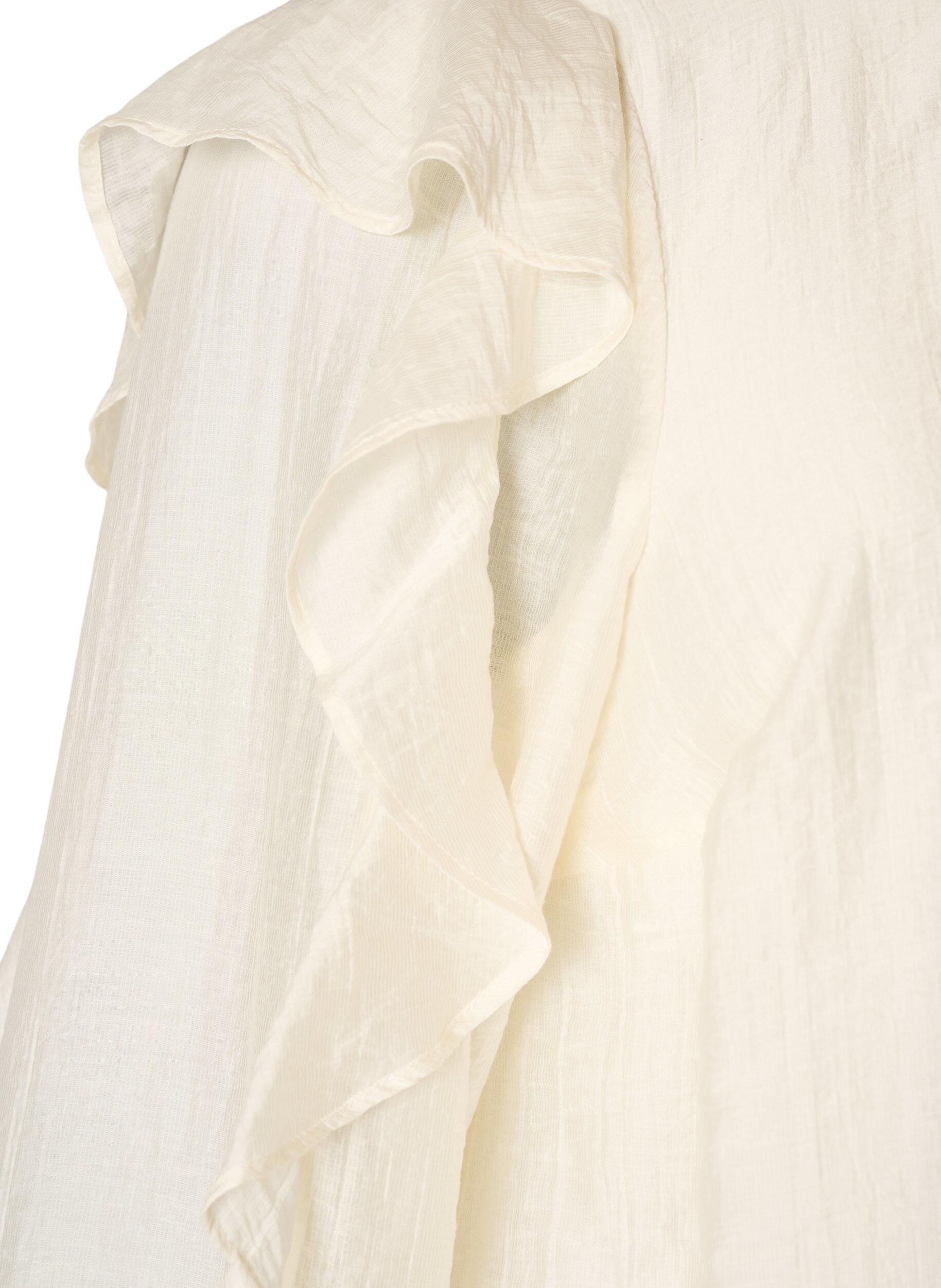 ZizziBlouse met ruches en ballonvorm, Vanille, Packshot image number 3