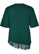 T-shirt met asymmetrische kanten zoom, Groen, Packshot image number 1