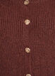 Korte cardigan met 3/4-mouwen en gouden textuur knopen, Bruin, Packshot image number 2