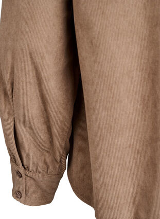 ZizziOverhemdblouse met lange mouwen in corduroy, Caribou, Packshot image number 3