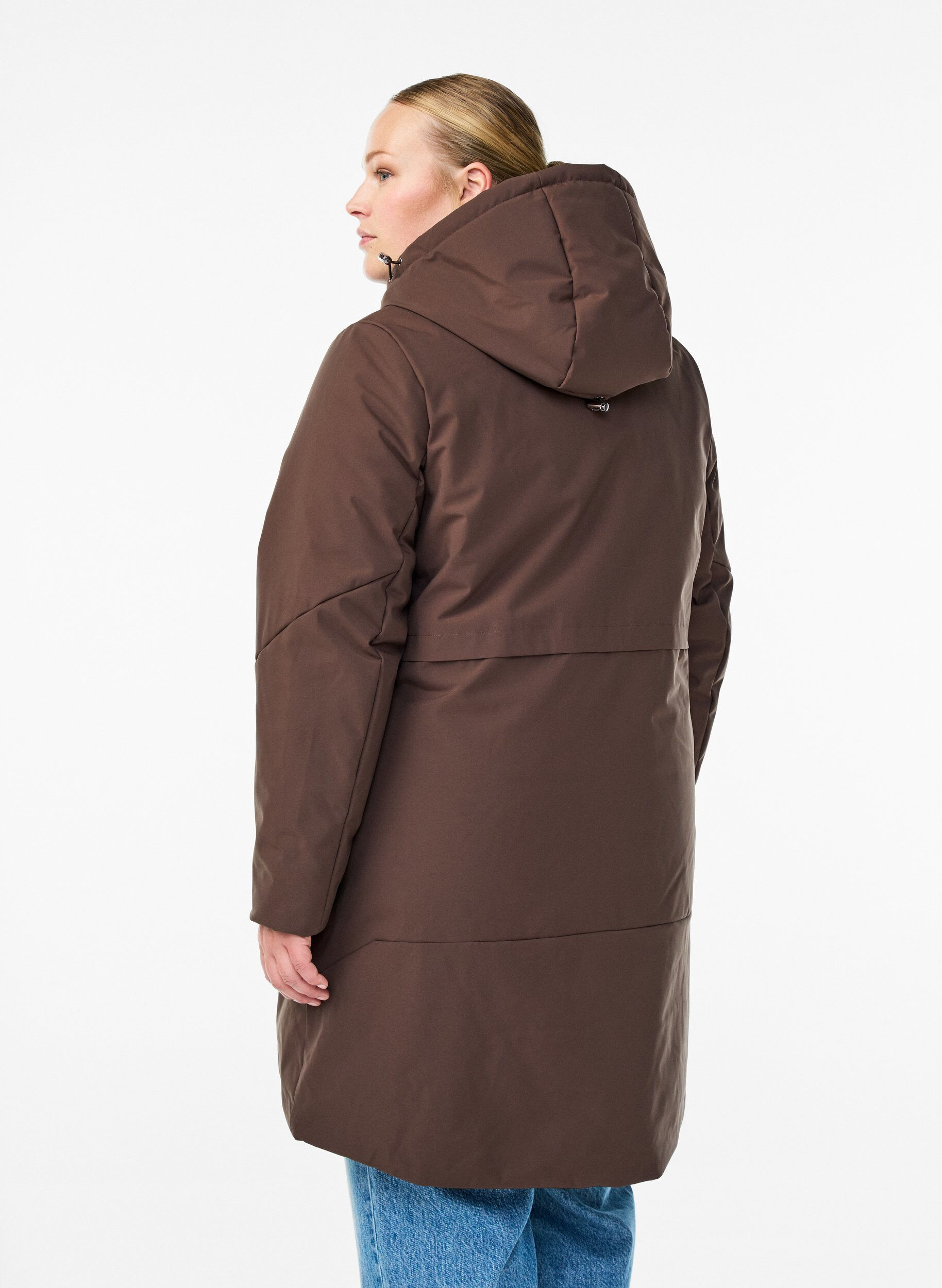 ZizziWinterjas met verstelbare taille, Bruin, Model image number 1