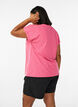 Los workout T-shirt met korte mouwen, Roze, Model image number 2