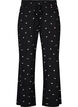 Pyjamabroek met geribde textuur en bloemenprint, Zwart, Packshot image number 0