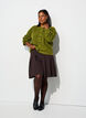 Vest van ribtricot met knopen, Groen, Model image number 1