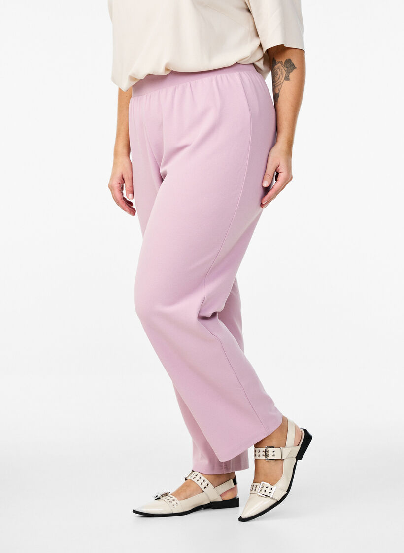 Broek met rechte pasvorm, Rood, Model image number 2