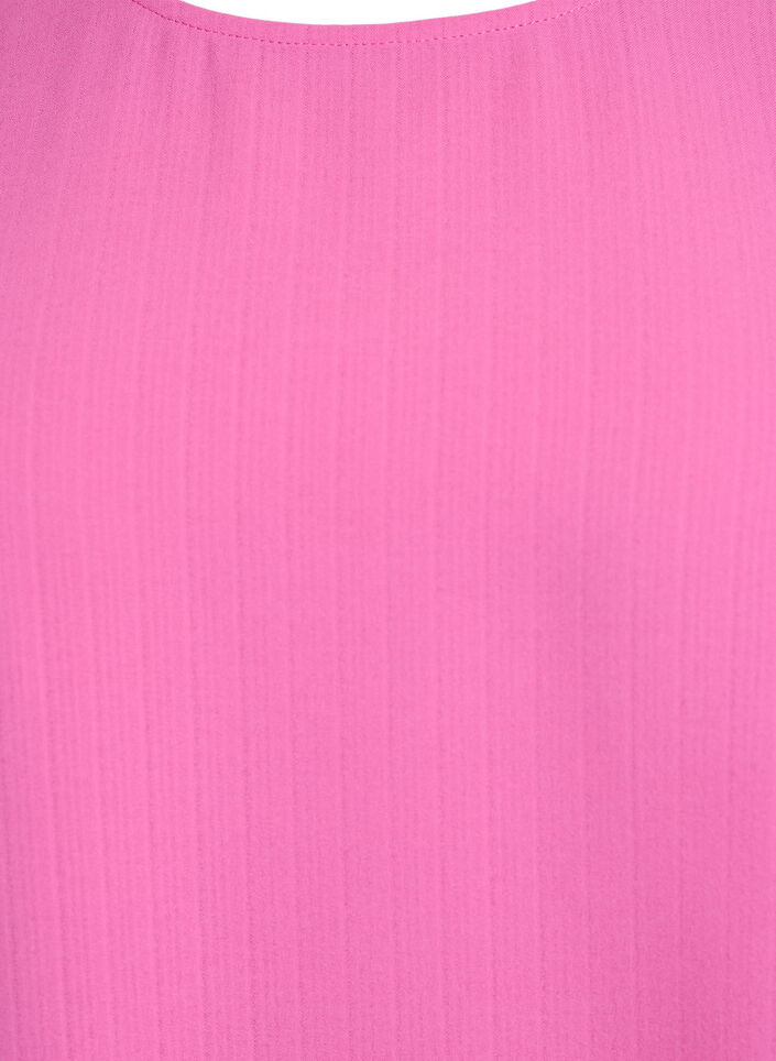 Blouse met korte mouwen en ronde hals, Roze, Packshot image number 2
