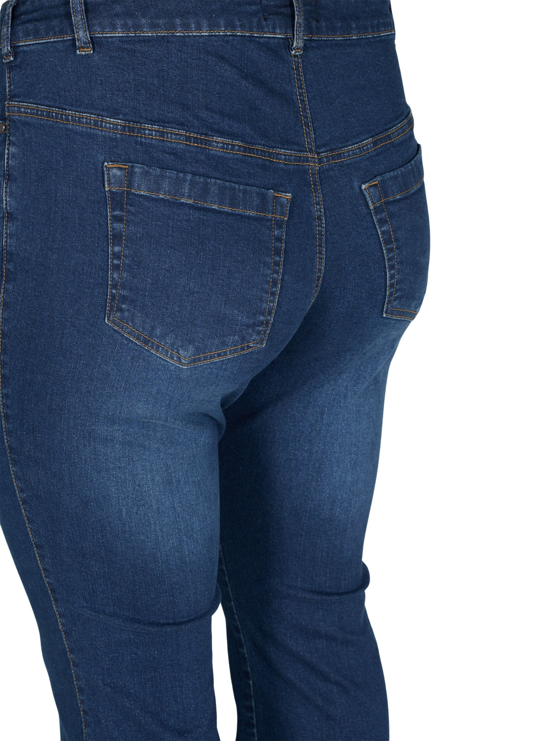 ZizziEllen bootcut jeans met hoge taille, Blauw, Packshot image number 3