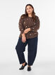 Vest met stippenpatroon, Bruin, Model image number 1
