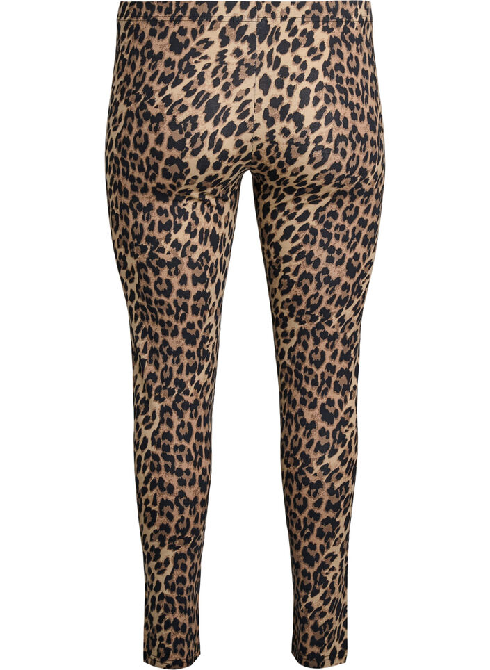 Viscose leggings met zebraprint, Bruin, Packshot image number 1