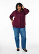 Gebreid vest met ronde hals en knopen, Rood, Model image number 1