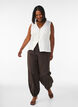 Mouwloos vest met V-hals en knopen, Vanille, Model image number 1