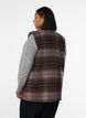 Lang geruit vest, Bruin, Model image number 2