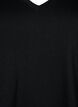 Basic t-shirt met korte mouwen en v-hals, Zwart, Packshot image number 2