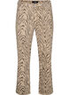 Straight-fit jeans met zebraprint, Bruin, Packshot image number 0