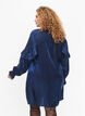 Viscose jurk met V-hals en ruches, Titan, Model image number 1
