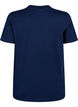 Basic katoenen T-shirt met ronde hals, Blauw, Packshot image number 1
