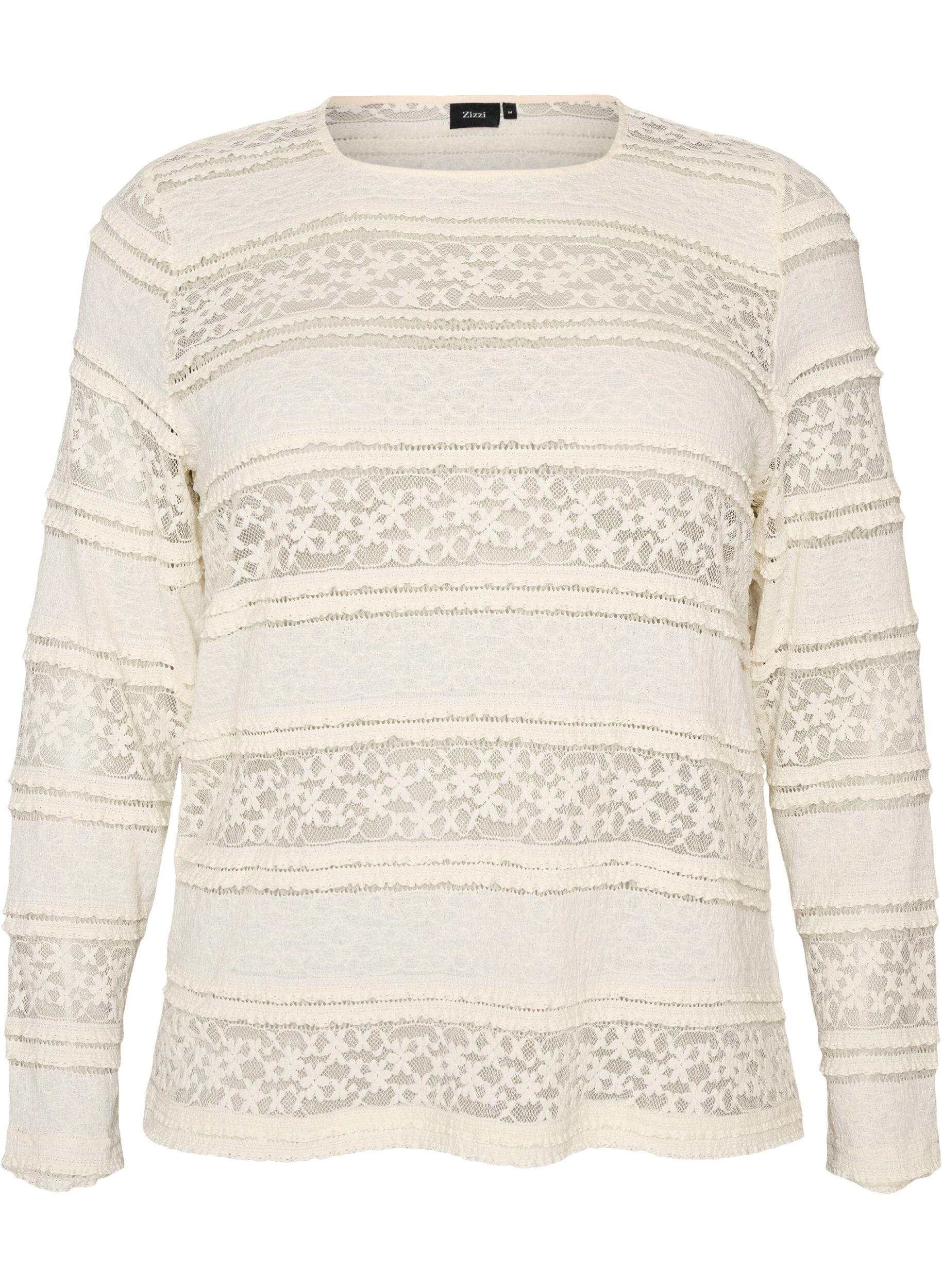 Kanten blouse met lange mouwen