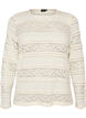 Kanten blouse met lange mouwen, Vanille, Packshot image number 0