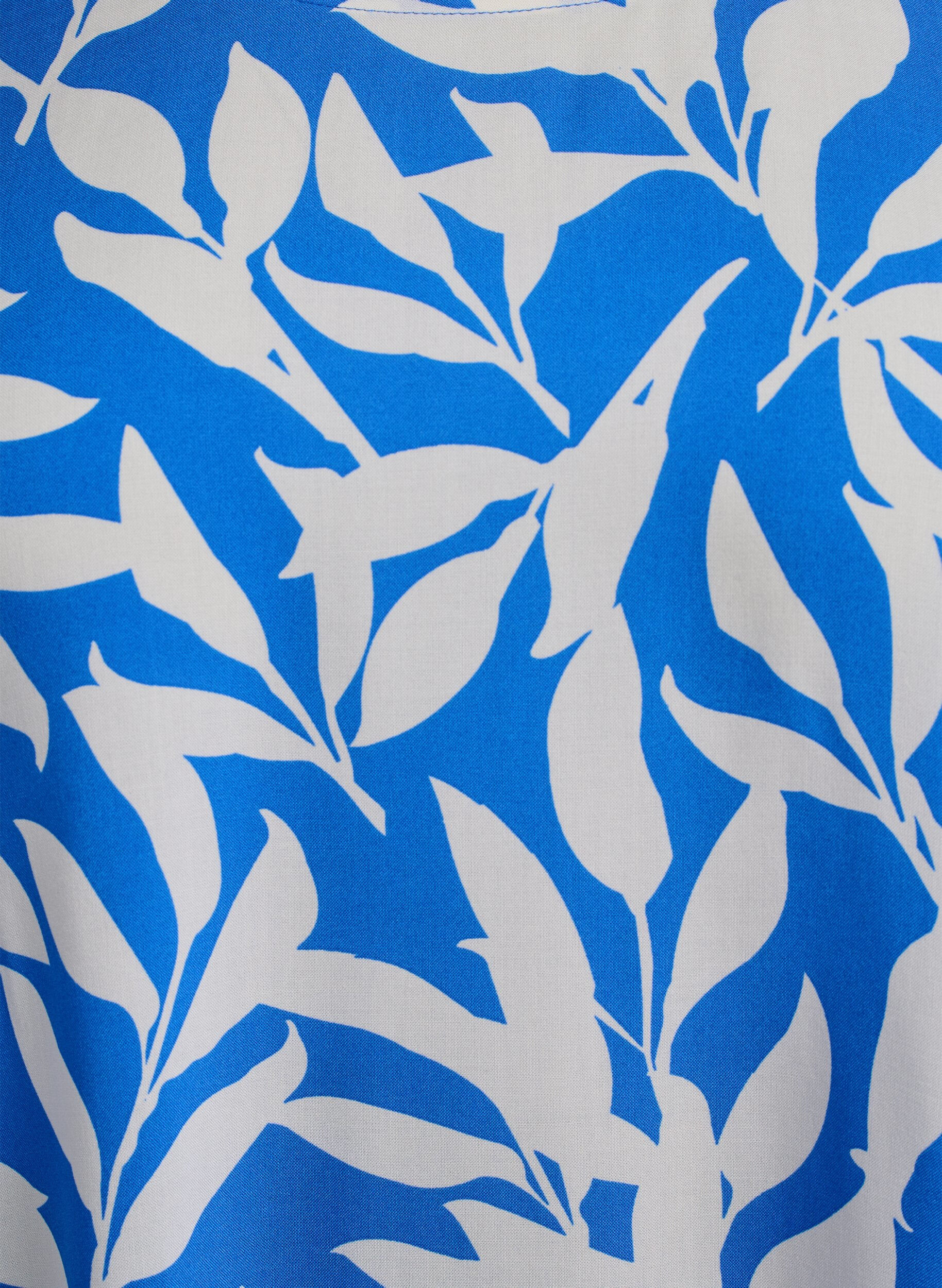 ZizziViscose blouse met korte mouwen en print, Blauw, Packshot image number 2