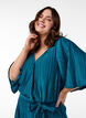 Geplooide jumpsuit met strik en wijde mouwen, Blauw, Model image number 2