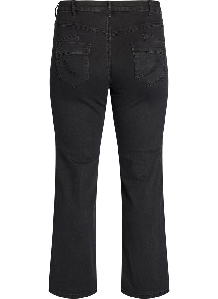 Regular fit Gemma jeans met hoge taille, Zwart, Packshot image number 1