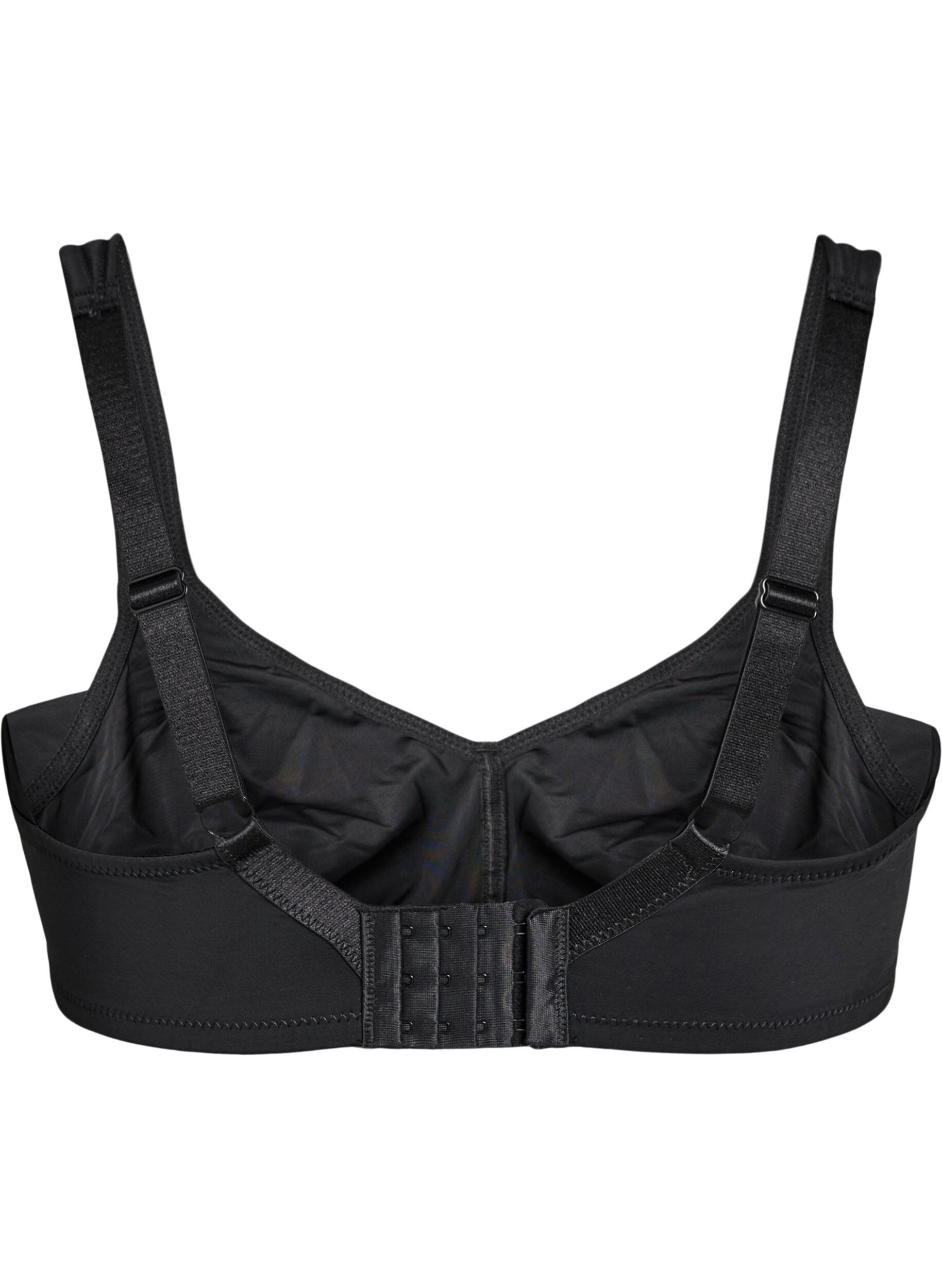 ZizziComfortbeha met gewatteerde bandjes, Zwart, Packshot image number 1