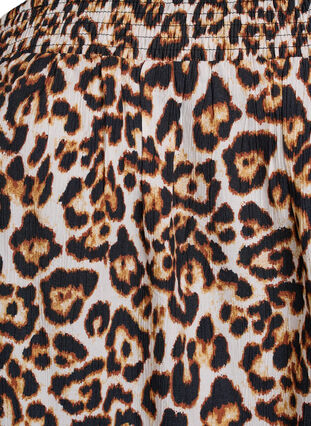 ZizziKorte viscose jurk met spaghettibandjes, Eggnog Leo AOP, Packshot image number 2