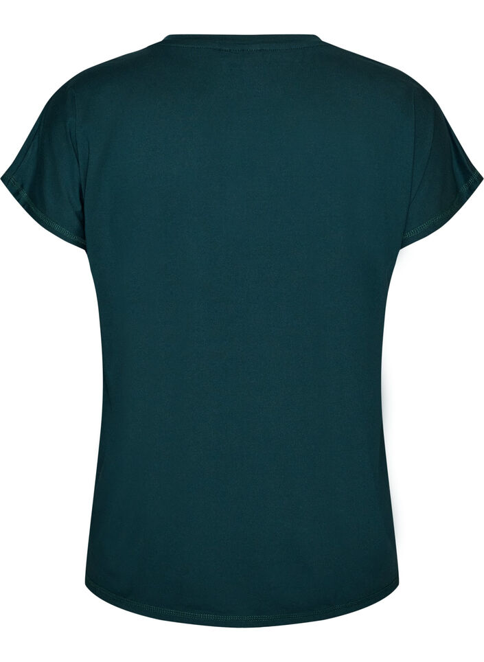 Losvallend trainings-T-shirt met V-hals, Groen, Packshot image number 1