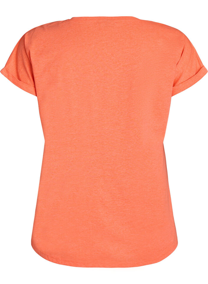 T-shirt en coton n&eacute;on, Orange, Packshot image number 1