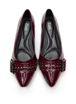 ZizziWide fit - Ballerina met bandje en studs, Decadent Chocolate, Packshot image number 2