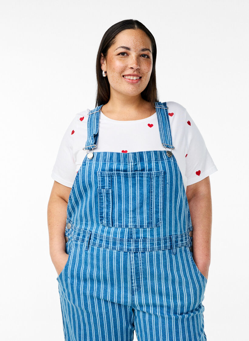 Denim overalls, L. B. D. Stripe, Model
