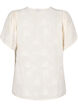 Shirtblouse met korte mouwen en 3D-bloeimeffect, Beige, Packshot image number 1