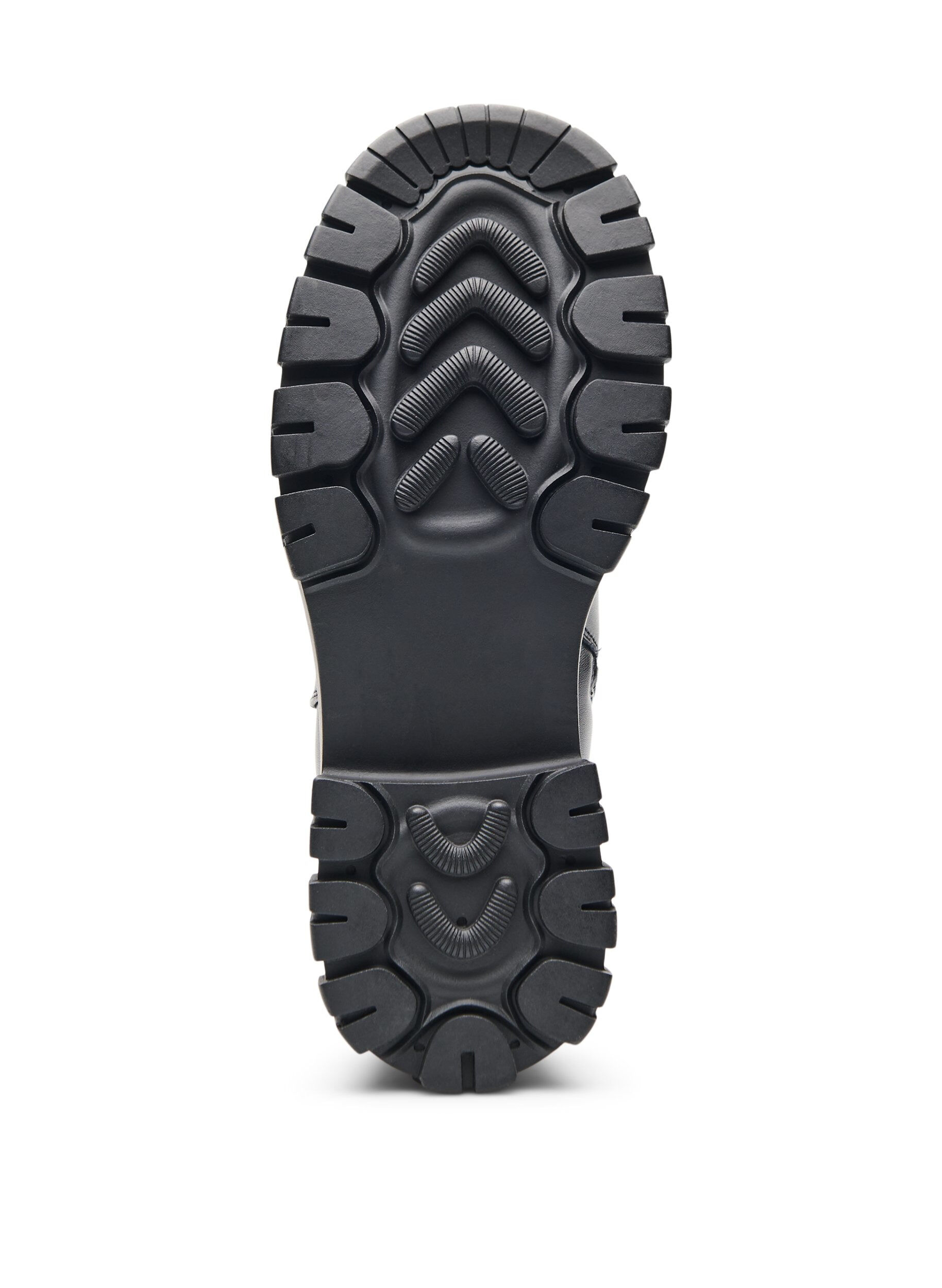 ZizziChunky leren Chelsea boot met ritssluiting, Zwart, Packshot image number 5