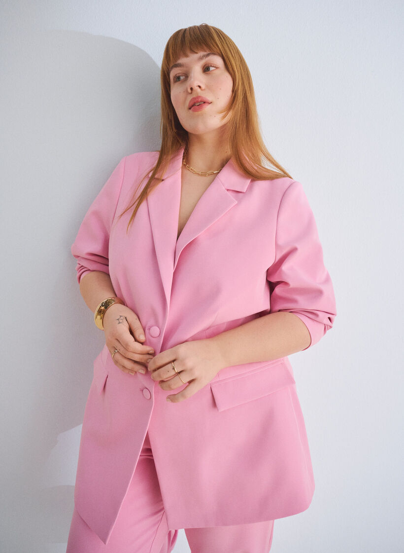 Klassieke blazer met knoopsluiting, Begonia Pink, Image