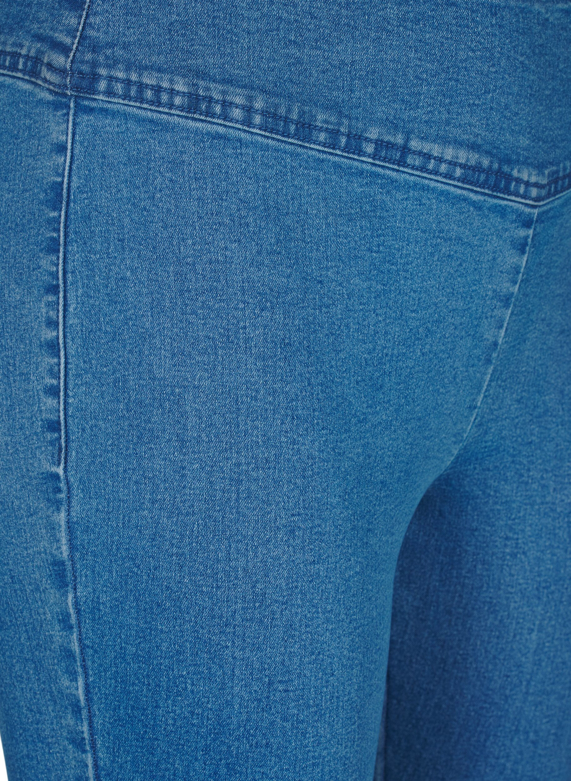 ZizziRekbare jeggings met een hoge taille, Blauw, Packshot image number 2