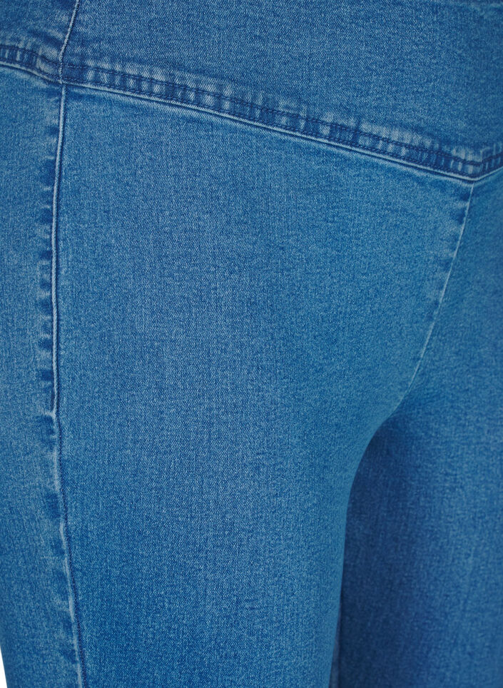 Rekbare jeggings met een hoge taille, Blauw, Packshot image number 2