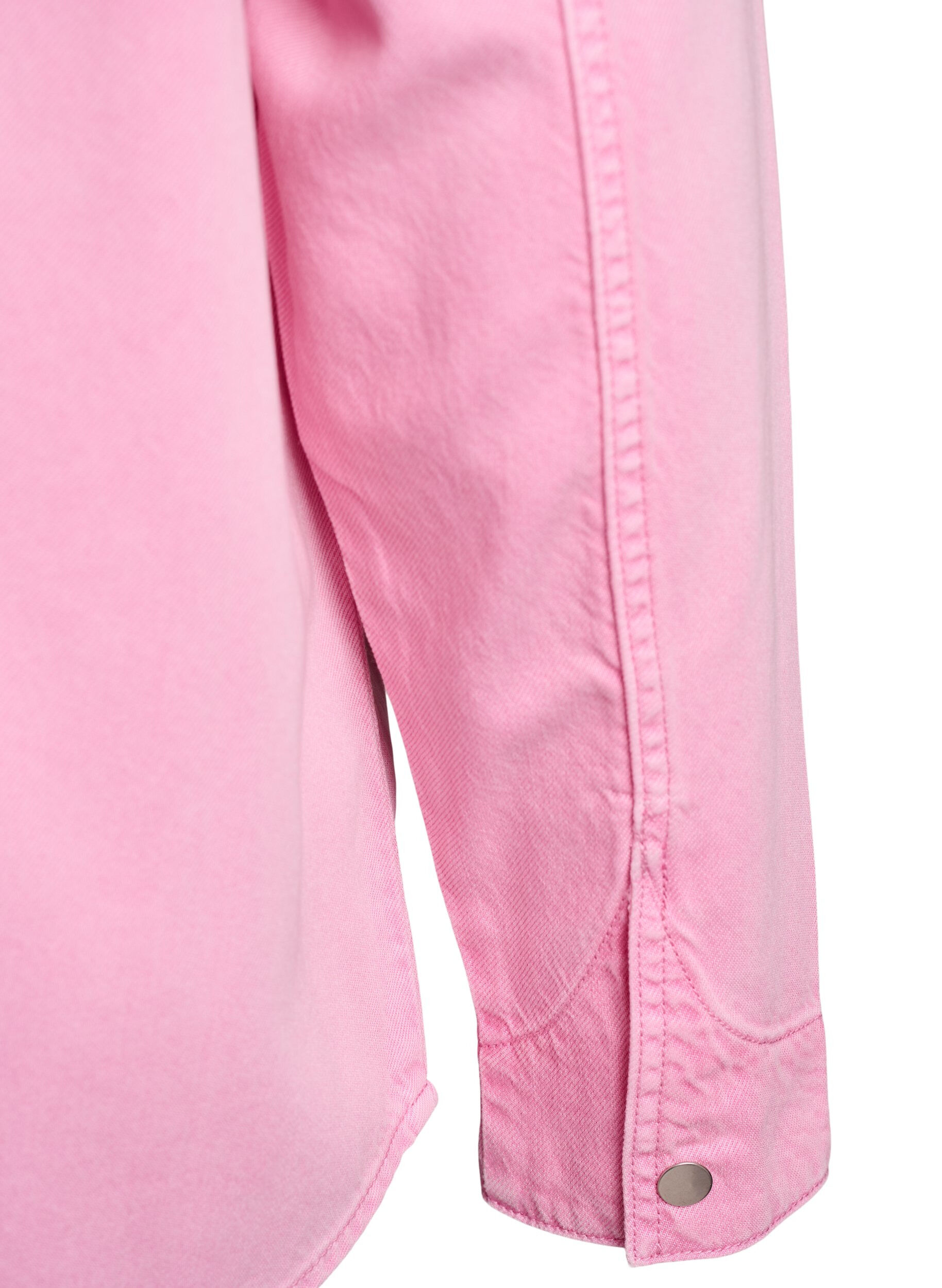 ZizziSpijkerblouse met borstzakken, Roze, Packshot image number 3