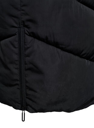 ZizziLange pufferjas met capuchon en zakken, Black, Packshot image number 3