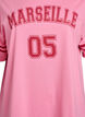 Sportief oversized college T-shirt, Roze, Packshot image number 2